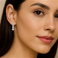 Pendientes Idee Preziose dal 1987 Mujer in Oro blanco Diamante 0.31 Ct IP.OK18B/9D - IP.OK18B/9D